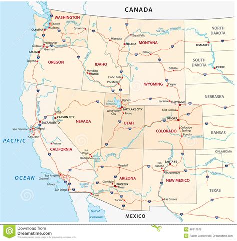 Map Of The Western Us States | Cdoovision.com