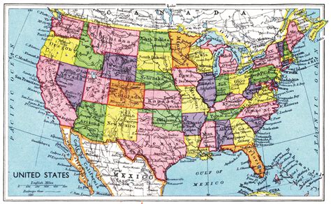 Map of United States 1949 : Rage Monthly Magazine