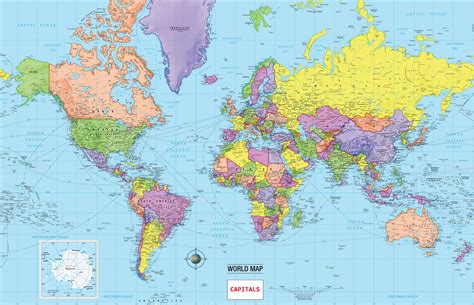 Map of world countries and capitals » Travel