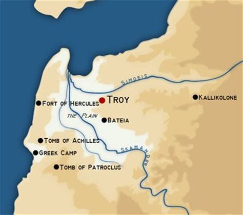 Map showing the Location of Troy | The Trojan War ...