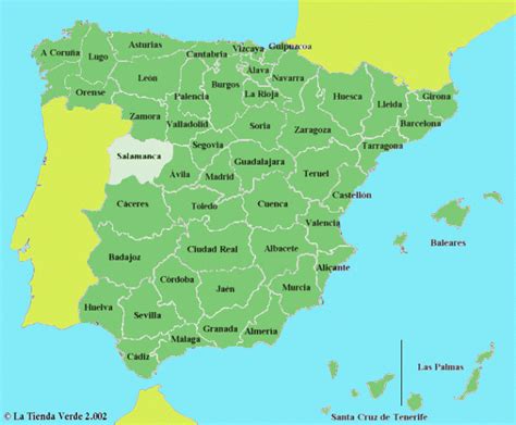 Map Spain Provinces