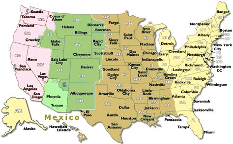Map Time Zones Usa | My blog