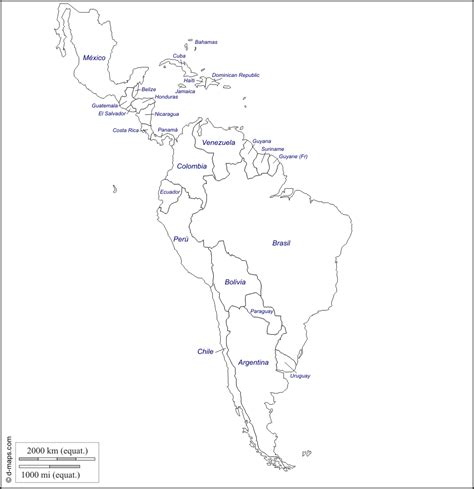 Mapa America Del Sud