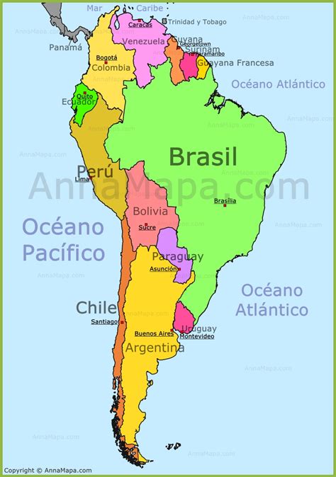 Mapa America Del Sur | threeblindants.com