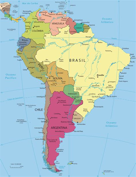 Mapa America Latina | threeblindants.com