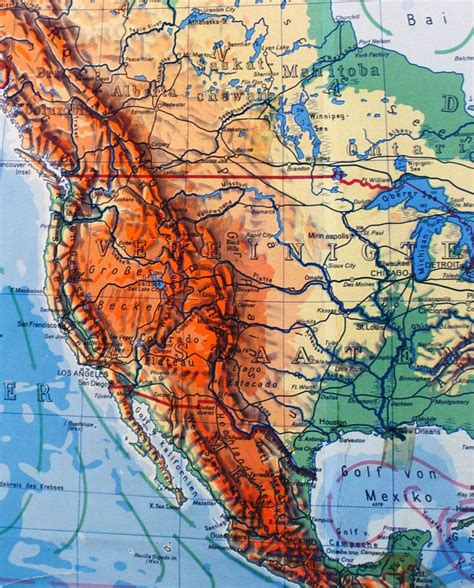 Mapa América Norte y Sur Físico   Almacén Alquián Hóptimo