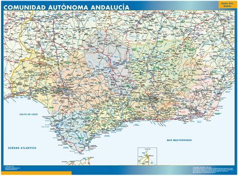Mapa Andalucia | Tienda Mapas Posters Pared