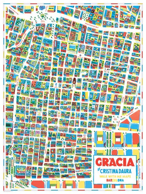 Mapa Barri Gràcia, Cristina Daura | \cartography ...