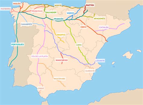 Mapa Camino De Santiago | threeblindants.com