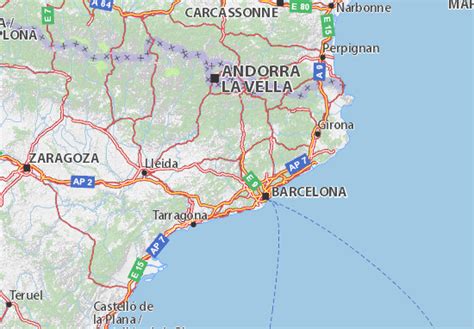 Mapa Catalunya   plano Catalunya   ViaMichelin