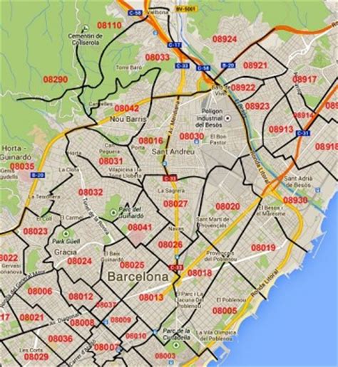 Mapa Codigo Postal Barcelona | My blog