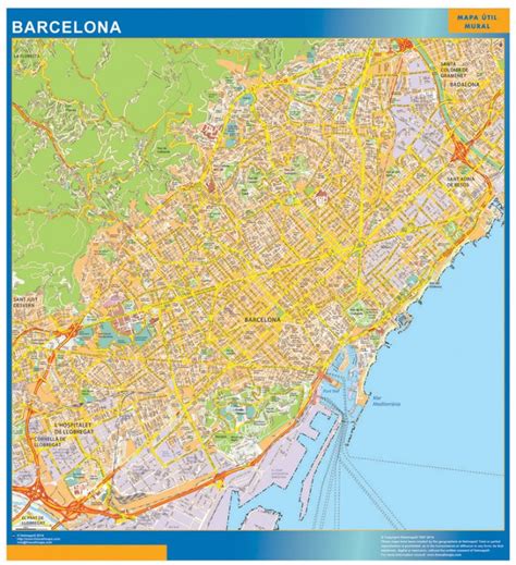 Mapa Códigos Postales de Barcelona | Mapas Posters Mundo y ...