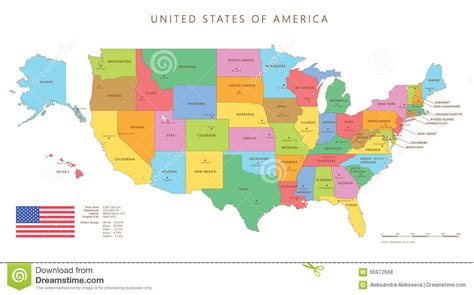 Mapa Coloreado De Estados Unidos Con Nombres Y Capitales ...