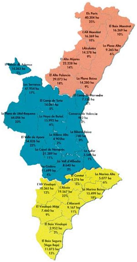 Mapa Comunidad Valenciana Comarcas | My blog