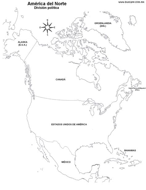 Mapa Con Division Politica De Los Estados Unidos De ...