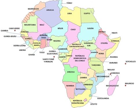 Mapa con los países de África | por el mundo ...