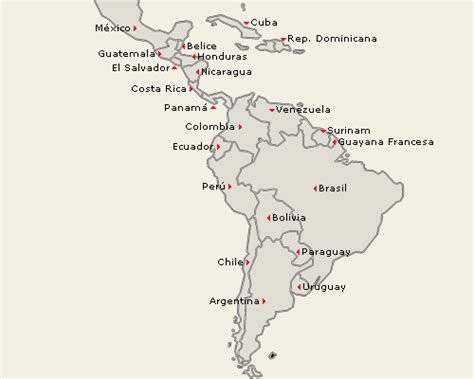 Mapa con nombres de latino america   Imagui