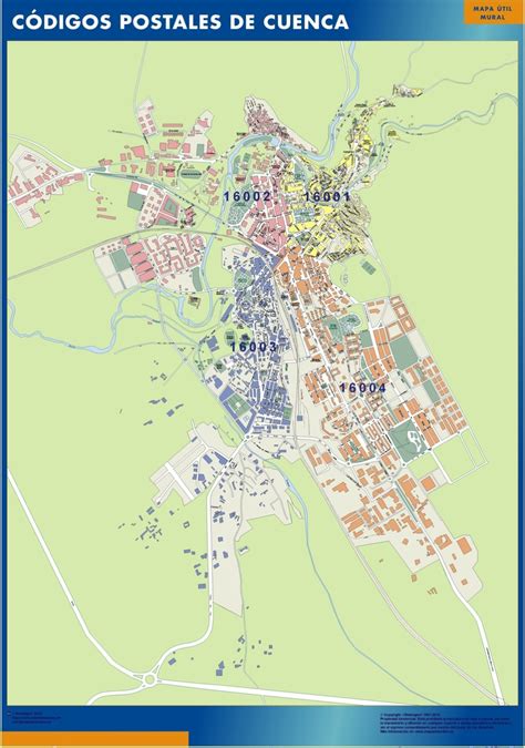 Mapa Cuenca Códigos Postales | Envío mapas gratis en ...