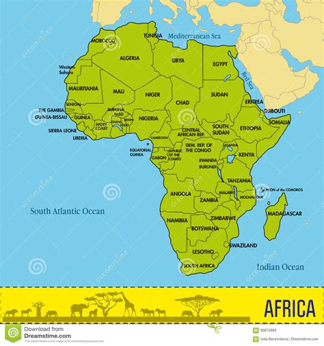 Mapa De África Con Todos Los Países Y Sus Capitales ...