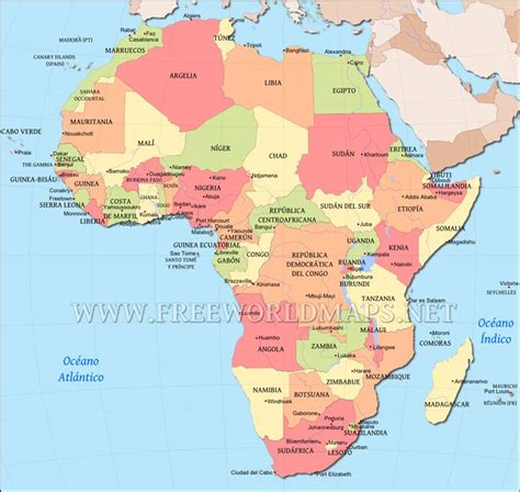 Mapa de África | Mapas políticos | Pinterest | Africa