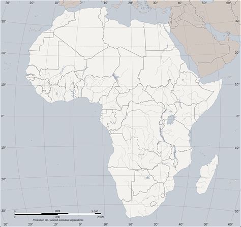 Mapa de África para imprimir | Político | Físico | Mudo ...