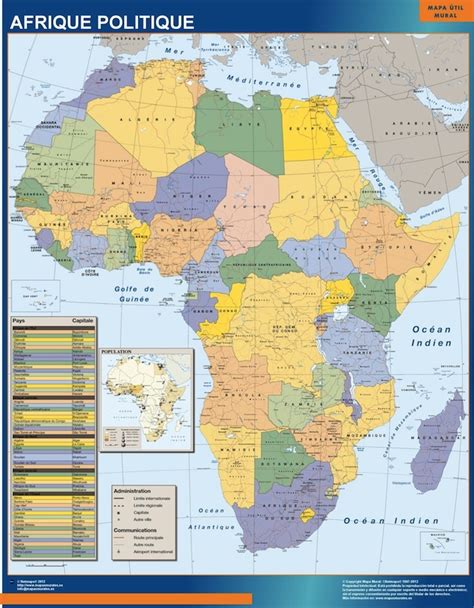 Mapa de Africa Politico | Mapas Posters Mundo y España