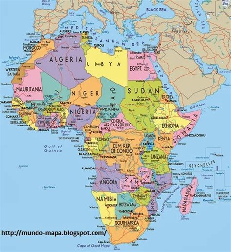 Mapa de Africa Político