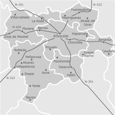Mapa de Albacete provincia — idealista