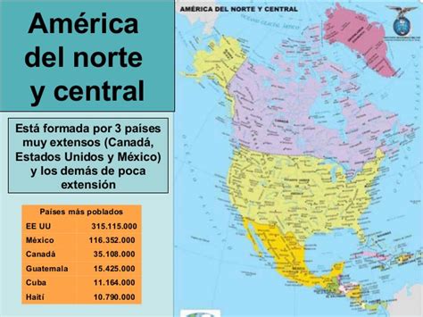 Mapa de America del Norte   Mapa Físico, Geográfico ...