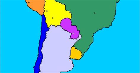 Mapa de América del Sur  Sudamérica : países y capitales ...