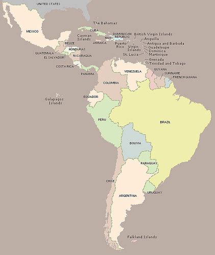 Mapa de América Latina  map of Latin America  | Douglas ...