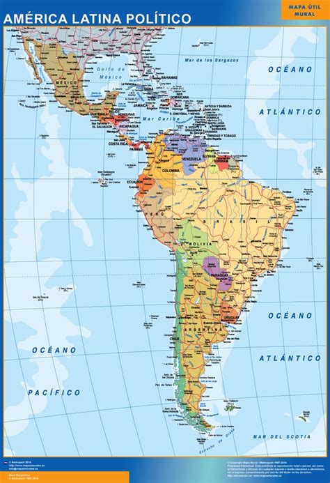 Mapa de América Latina   Mapa Físico, Geográfico, Político ...