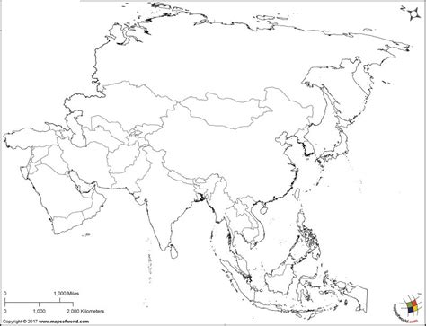 Mapa de Asia para imprimir | Mapamundi Político | Físico ...