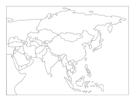 Mapa de Asia para imprimir | Político | Físico | Mudo ...
