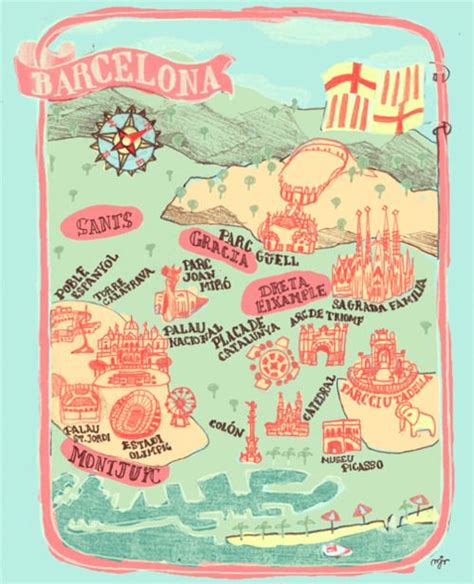 Mapa de Barcelona de Mika Nakano. | Lugares donde se habla ...
