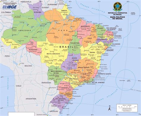 Mapa de Brasil   Turismo Brasil