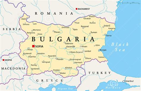 Mapa de Bulgaria   Mapa Físico, Geográfico, Político ...