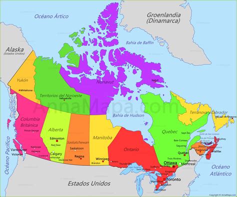 Mapa de Canadá   AnnaMapa.com