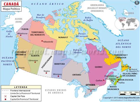 Mapa de Canada , Mapa Politico de Canada
