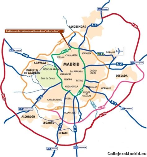 Mapa de carreteras de Madrid – Guía Callejero Madrid Ciudad