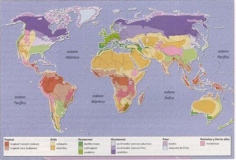 Mapa de climas del mundo