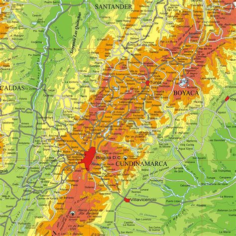 Mapa De Colombia Alto Relieve Mapas Cartur | mapa de ...