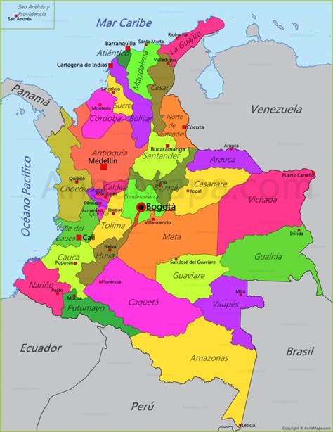 Mapa de Colombia   AnnaMapa.com