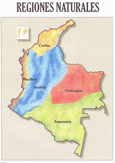 Mapa De Colombia Regiones