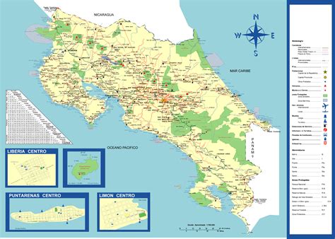 Mapa De Costa Rica | threeblindants.com