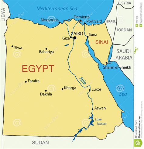 Mapa de Egipto   Mapa Físico, Geográfico, Político ...
