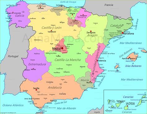 Mapa de España   AnnaMapa.com