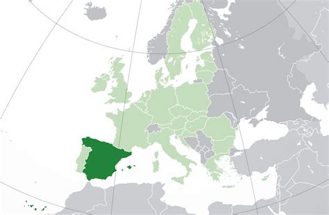 Mapa de España, donde está, queda, país, encuentra ...