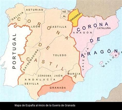 Mapa de España en el siglo XIV. El reino de Aragón ...