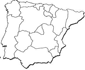 MAPA DE ESPAÑA PARA COLOREAR